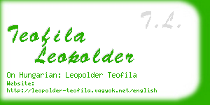 teofila leopolder business card